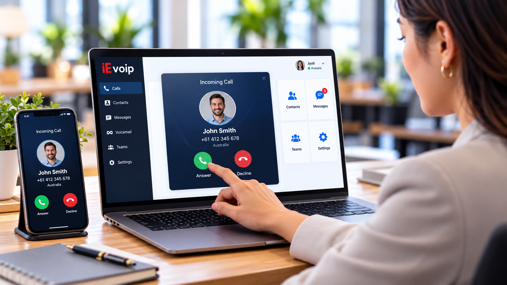 iEvoip Desktop and Mobile Phone System